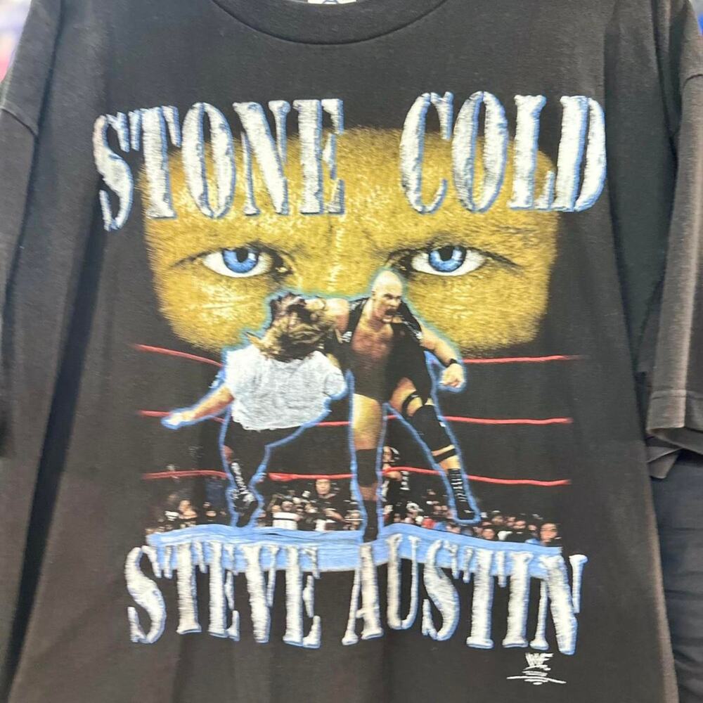 Vintage 1999 WWF Stone Cold Steve Austin T-Shirt XL Attitude Era Wrestling Tee